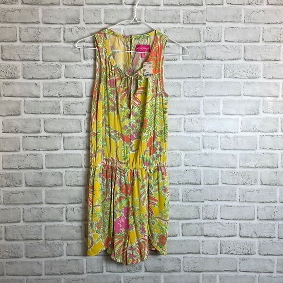 Lilly Pulitzer For Target “Happy Place" Challis Floral Shorts Romper Size XS - Picture 4 of 5